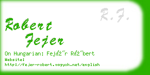 robert fejer business card